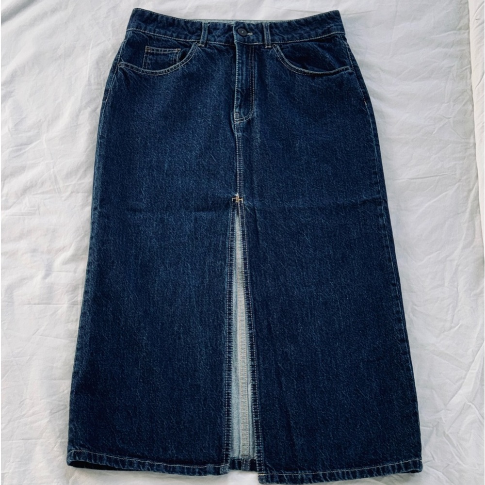 Massimo Dutti denim skirt | mid length | US 6